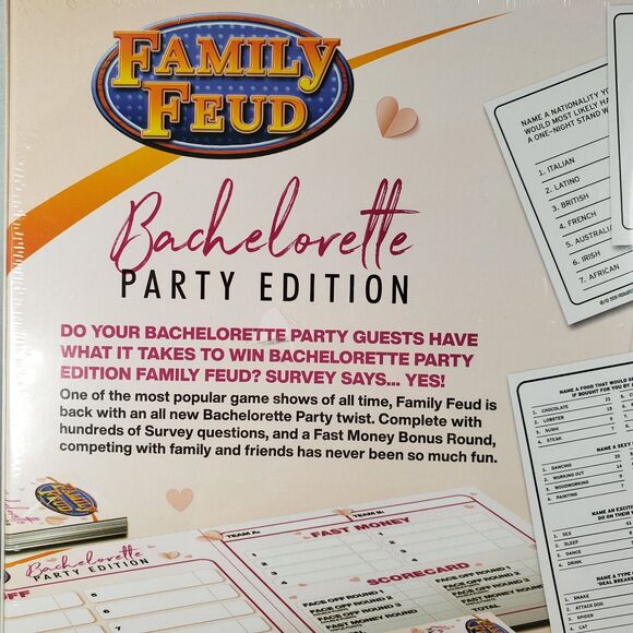 Family Feud Bachelorette Party Edition by Spin Master Games Adult 17+ New - Picture 9 of 16